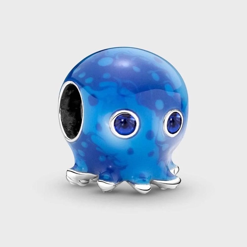 Pandora Ocean Bubbles Octopus Charm - Sterling Silver/Acrylic 
NWOT